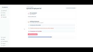 Peoplelytics  Employee Management  Bulk Uploading [upl. by Varipapa]