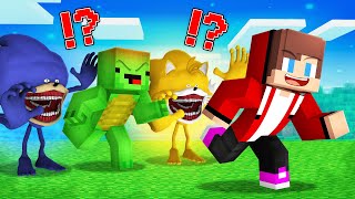 Maizen Speedruners vs Mikey and SHIN SONICS Hunters JJ and Mikey in Minecraft Maizen [upl. by Skip]