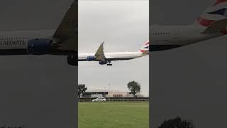 Planespotting  BA A350 lands into LHR  Airport 🇬🇧 planelanding aviation a350 aviationlovers [upl. by Kali]