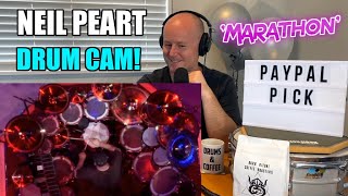 Drum Teacher Reaction NEIL PEART  Rush  Marathon Drum Cam Live 2010  2021 Reaction [upl. by Assillim]