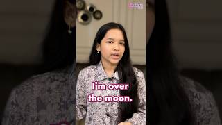 I’m over the moon এটার মানে কি english education shorts learning [upl. by Einnod]