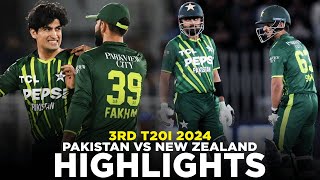 Highlights  Pakistan vs New Zealand  3rd T20I 2024  PCB  M2E1A  PAKvNZ  SportsCentral [upl. by Oisangi]