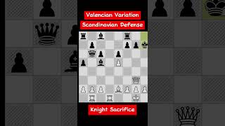 Scandinavian Defense My Knight Sacrifice chess [upl. by Talya363]