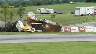 NASA Corvette Crash at Hallett Motor Racing Circuit 6122010 [upl. by Naeruat]