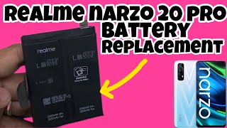 REALME NARZO 20 PRO BATTERY REPLACEMENT  HOW TO CHANGE REALME NARZO 20 PRO BATTERY repair realme [upl. by Koran742]