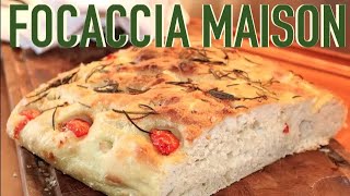 Focaccia maison amp facile  Pain italien croustillant à la tomate ail amp romarin  Recette  237 [upl. by Ibob614]