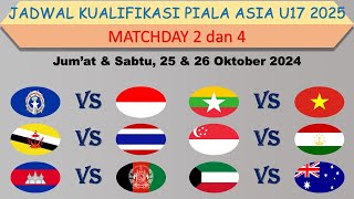 Jadwal Kualifikasi Piala Asia U17 2025│ Kep Mariana Utara vs Indonesia │ Jum’at 25 Oktober 2024 │ [upl. by Crosley]