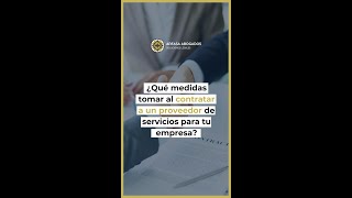 👉 Medidas que debes tomar para contratar a un proveedor de servicios para tu empresa 📋 [upl. by Eatnahs]