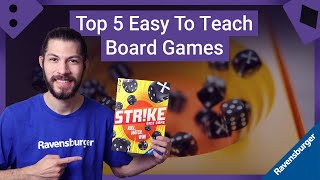 Top 5 Easy To Teach Board Games [upl. by Drawyeh571]