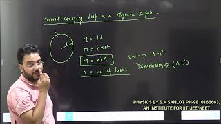 BAR MAGNET BEHAVE AS A SOLENOIDMAGNETIC DIPOLE MOMENT DUE TO CURRENT CARRYING LOOP [upl. by Amadeo]