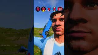 🚘CR7 vs Messi vs Mbappe vs Haaland Lucky 😎beamngdrive simulator shorts ronaldo footballplayer [upl. by Dario]