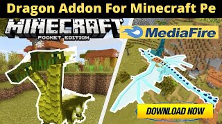 Dragon Addon For Minecraft Pe  Dragon Mod For Minecraft Pe  Dragon Addon Mcpe  In Hindi  2021 [upl. by Candie]