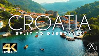 CROATIA IN 4K  SPLIT TO DUBROVNIK DRONE FOOTAGE ULTRA HD  Beautiful Scenery Footage UHD [upl. by Stets]