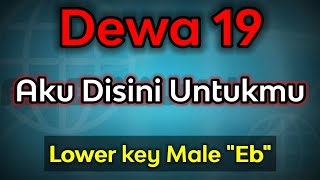 aku disini untukmu  dewa 19 karaoke low key [upl. by Aillicirp]