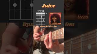 Juice  Lizzo  Guitar Chords  shorts [upl. by Ainitsirc565]