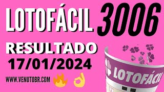 🍀 Resultado Lotofácil 3006 [upl. by Oenire678]