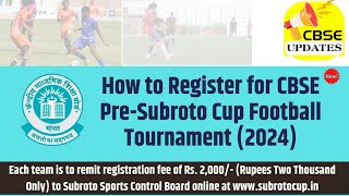 CBSE Pre Subroto Cup Football Tournament 2024 [upl. by Dey]