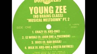 YOUNG ZEE NO BRAINS CLASS quotCRAZYquot Ft KRS ONE [upl. by Noicpesnoc]