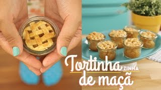 MINI TORTA DE MAÇÃ NO POTINHO I MASSA PERFEITA E CROCANTE [upl. by Tristas]