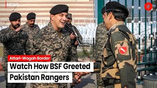 Punjab BSF amp Pakistan Rangers Exchange Sweets At AttariWagah Border On Republic Day [upl. by Alegnad]