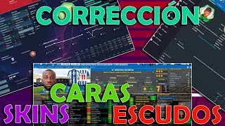 TUTORIAL CÓMO CORREGIR ESCUDOS NOMBRE REALES CARAS Y SKINS EN FOOTBALL MANAGER 2019 [upl. by Meagher]