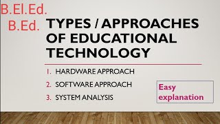 Types of Educational technologyhardware software amp system approach [upl. by Aneelahs153]