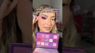 ✅HOW TO MAKE BROWN HOODED EYES POP💜 natashadenona makeup hoodedeyes [upl. by Barde]