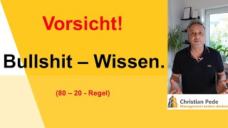 Du bist Manager Vorsicht Bullshit Wissen Überall  Was Pareto wirklich gesagt hat [upl. by Cyprio137]