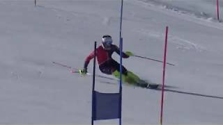 Dave Ryding Training Slalom SaasFee 81517 [upl. by Nnylyoj]