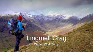 Lingmell Crag Winter Wild Camp  Scafell Pike  Wasdale  Great Gable  Lake District [upl. by Irita]