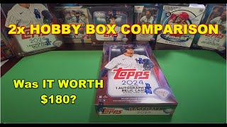 Opening 2 Hobby Boxes of 2024 Topps Series 2 Baseball Whats better HOBBY or JUMBO [upl. by Sualokcin]