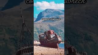 Scotland Shipwreck CORPACH Caol Beach near Fort William Ben Nevis is in the background shorts [upl. by Westmoreland882]