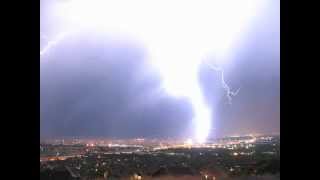 RARE Positive Lightning Strike SPECTACULAR [upl. by Etsirk]