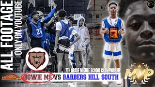 RCS Sports Middle School 7th Grade Championship Game  Barbers Hill MS South vs Bowie MS [upl. by Ines337]