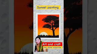 Sunset painting artandcraft drawing shorts [upl. by Hewart]