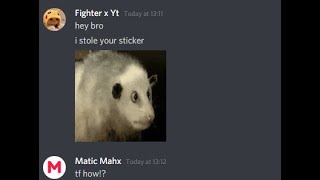 how to steal other servers STICKERS discord [upl. by Ahseile]