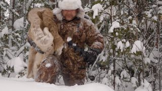 Extreme winter survival hole  Solo snow bushcraft Fishing [upl. by Hsoj]