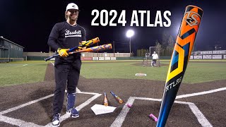 Hitting with the 2024 LOUISVILLE SLUGGER ATLAS  BBCOR Baseball Bat Review [upl. by Eedrahs337]