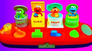 Cookie Monster Singing Pop Up Pals Toy Elmo Ernie Oscar The Muppets Interactive Sesame Street Toys [upl. by Thorwald]