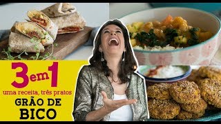 Receitas incríveis com grãodebico parte 1  veganas e saudáveis [upl. by Sansbury273]