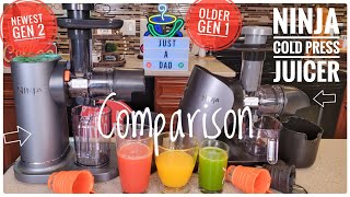 Ninja Cold Press Juicer Comparison NEW JC151 Never Clog vs Gen 1 Older JC101 [upl. by Nahem]