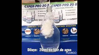 Como usar cipermetrina diluida en agua insecticida Cyperpro20 B [upl. by Ellicul]