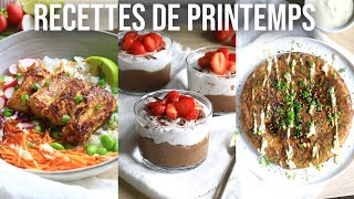 RECETTES VEGAN DE PRINTEMPS  Healthy facile [upl. by Wanfried]