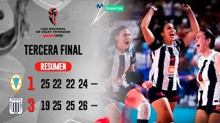 TERCERA FINAL REGATAS LIMA 🆚 ALIANZA LIMA 13  RESUMEN  LNVF 🏆👋🏐 [upl. by Asemaj]