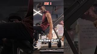 Incline Curl Bicep Workout 💪motivation bicepsworkout shorts fitness dedication hardworkout [upl. by Cristal567]