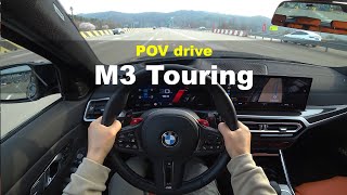 2024 BMW M3 Touring Competition xDrive POV drive [upl. by Nevah]