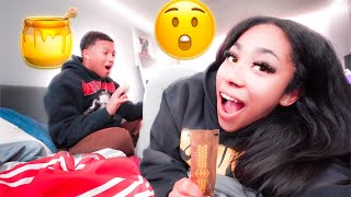 HONEY PACK PRANK ON ZAY😍🍯gone right [upl. by Lemart]