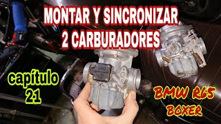 Ajustar y Sincronizar CARBURADORES BING en Motor BOXER BMW R65 SS sin Vacuómetro 21 [upl. by Vallie]