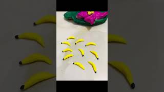 Super clay banana foryou art trending diy clay [upl. by Jehu]