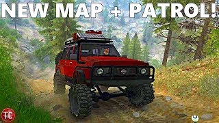 SpinTires MudRunner Nissan Patrol w REALISTIC TURBO SOUNDS NEW MAP  To The Summit [upl. by Stormi]